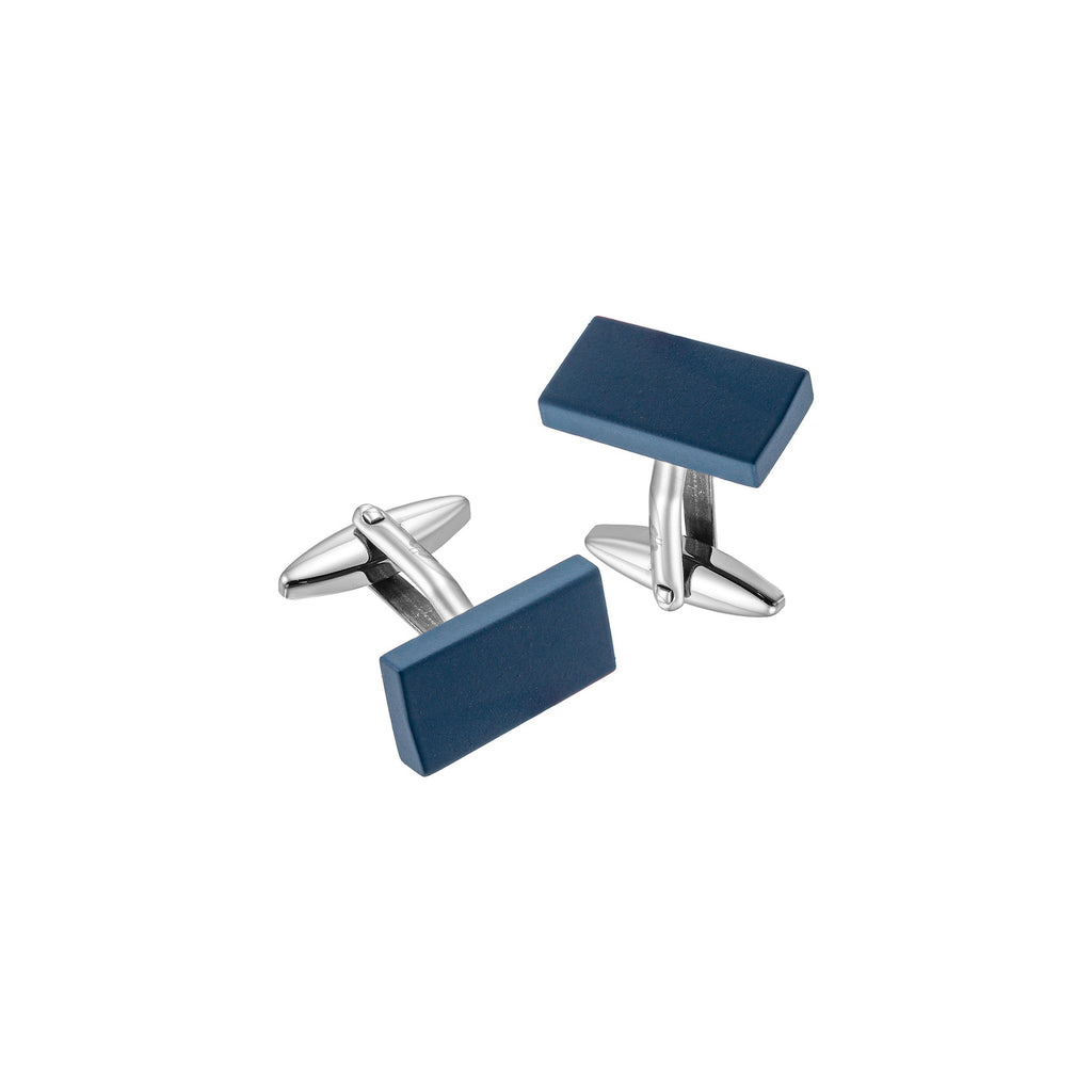 Quadrato cufflinks with navy enamel & clear Swarovski elements – Tateossian  USA